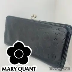 MARY QUANT がま口財布◎長財布 マリークワント ロゴ総柄