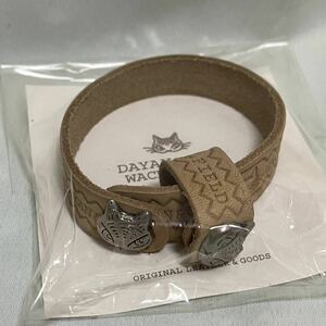 わちふぃーるど ダヤン BARブレス＆リング ベージュ Wachifield DAYAN 猫 革製 ブレスレット 未使用品