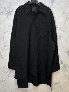 ☆GIVENCHY ジバンシー☆ グラフィック トップステッチ オーバーサイズ シャツ ブラック