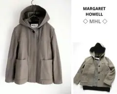 美品　MARGARET HOWELL　MHL 　ウール　フーディ　コート