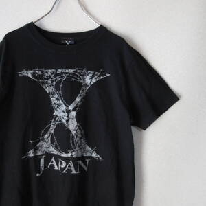 ○良品 X JAPAN エックス ジャパン◆Tシャツ 半袖 バンTEE ロック 2008 12/31◆ユニセックス ブラック Sサイズ相当