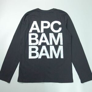 極美品 A.P.C. アーペーセー BAM BAM ホログラム長袖Tシャツ S ブラック