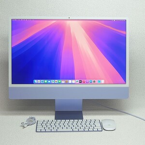 ★☆iMac 24インチ Retina 4.5Kディスプレイモデル Mid 2021 MGPD3J/A [パープル] M1/16GB/512GB 美品☆★