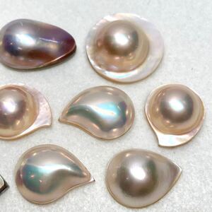 1円〜!!変形!!●マベパールおまとめ149ct●j 約29.8g mabe pearl パール 半円真珠 ジュエリー jewelry ルース 裸石 宝石 変形 w3 ツ2