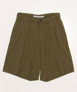 新品 送込 White Mountaineering TUCK WIDE SHORT PANTS WL2271401 KHAKI カーキ XS ショートパンツ ハーフパンツ ワイド 日本製