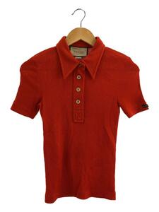 GUCCI◆KNIT POLO SHIRTS/ポロシャツ/S/レーヨン/RED/644280