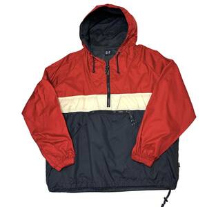 希少 ロシア製【 90s Y2K ビンテージ OLD GAP オールドギャップ ナイロン アノラック パーカー レッド トリコ】アメリカ ACGAPOLOAKLEY