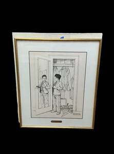 【真作】NORMAN ROCKWELL ノーマン・ロック・ウェル 「BOY AT MIRROR」ポスター