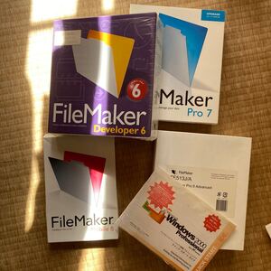 1円〜　現状品　ファイルメーカー　File Maker Pro プロ　6.7.8 Windows2000 4点セット　 編集☆安価