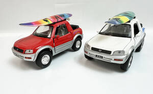 現状品 KiNSMART キンスマート 1/32 ミニカー プルバックカー トヨタ TOYOTA RAV4 カブリオレ 2台セット 8-30