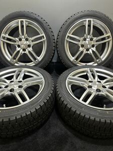 225/45 235/45 R17 DUNLOP/WINTER MAXX WM01 14年/15年製 AGA 17インチ 7J ＋37 112 5H スタッドレス 4本 ベンツ Cクラス 等 (2-D372)