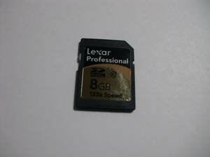 8GB　SDHCカード　Lexar　professional　133x speed　class10　フォーマット済み　SDカード　メモリーカード