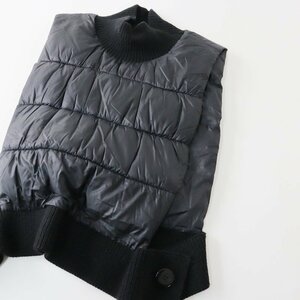 2022AW エンフォルド ENFOLD RIB-NECK VEST リブネック ベスト 38/ブラック トップス ノースリーブ 【2400013695305】