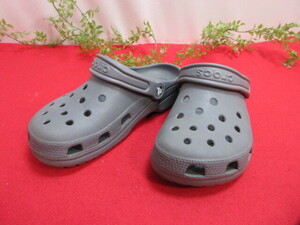 【RS408/6】美品　crocs/クロックス　サンダル　グレー　サイズM5/W7(23ｃｍ)