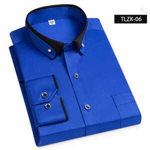 CS-TLZK-06(実寸40 L度 )新品 春夏 完売■北欧 長袖シャツ メンズ ノーアイロン 形態安定 ビジネス ワイシャツ シルクのような質感