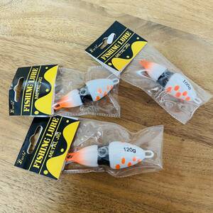 3個セット FISHING LURE 鉛式ビンビンスイッチ 80g 100g 120g タイラバタイラバ タングステン 鯛ラバジグ タイラバヘッド 