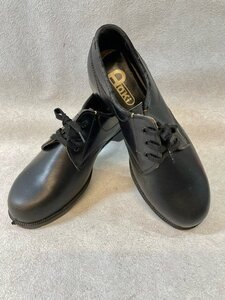 【未使用品】 AOKI アオキ SAFETY SHOES 革靴 25㎝ 3E ブラック 黒 仕事 メンズ 作業 安全靴 作業靴 工場 外仕事 頑丈 安全