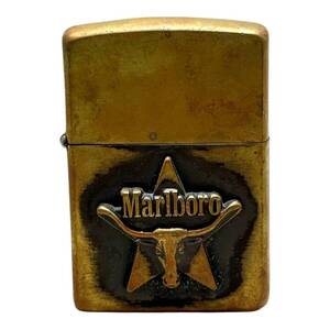 zippo (ジッポー) 1992年製 Marlboro マルボロ ロングホーンスター 限定 オイルライター ゴールド 雑貨/065