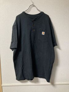 carhartt カーハート　ヘンリーネック Tシャツ　Lサイズ　ブラック　 半袖Tシャツ　 半袖