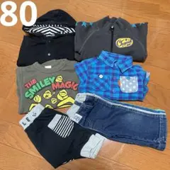 【6点まとめ売り】男の子　セット サイズ80 パーカー　トレーナー　シャツ