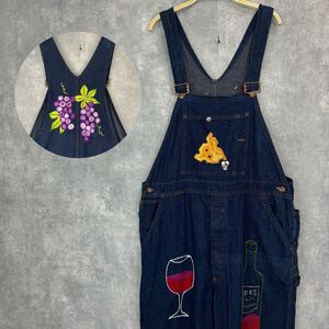 オーバーオール サロペット つなぎ ヴィンテージ　エンブロイダリー　手刺繍　インディゴデニム　BEN DAVIS ベンデイビス　OLD オールド