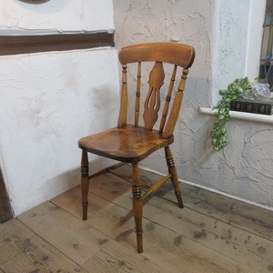 イギリス アンティーク 家具 キッチンチェア 椅子 イス 店舗什器 カフェ 木製 英国 KITCHENCHAIR 4837d