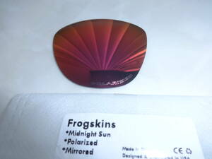 左側のみ！POLARIZED刻印入り新品！★ Frogskins フロッグスキン用 ハイグレード偏光 レンズ MIDNIGHT SUN Color Frogskin　ANTISALT・OIL