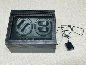 中古美品　動作品　ワインディングマシーン　10本収納可　収納ケース　自動巻き上げ機　腕時計　4341