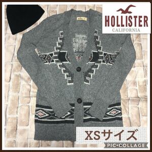 hollister ホリスター ネイティブ柄 ロングニットカーディガン XS レディース セーター 長袖 きれいめ ニットカーディガン カーディガン