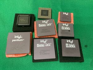 Intel CPU 286/ 386/ 486DX/ Pentium 287DXコプロ 7個セット まとめて ジャンク