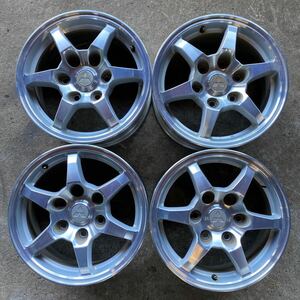 【希少傷少】三菱 パジェロ V75 V65系 純正 ENKEI製 MITSUBISHI 16×7J +46 6穴 PCD139.7 80系 90系 V55W などにも 純正戻し 中古品