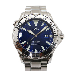 【天白】オメガ シーマスター プロフェッショナル 300m 2265.80 ブルー クオーツ メンズ 腕時計
