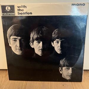 南アフリカモノ　ダークブルーシルバーパーロフォン Beatles With THE BEATLES ビートルズ LP レコード PMCJ1206 mono south Africa