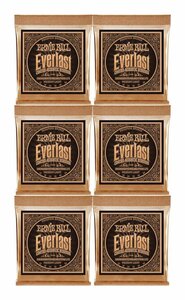 ★ERNIE BALL 2546 ×6 [12-54] Everlast Medium Light Coated Phosphor Bronze アコースティックギター弦★新品送料込/メール便