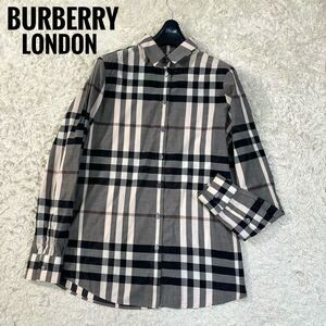 バーバリーロンドン Burberry London ノバチェック チェック柄 カラーシャツ ブラウス レディース 長袖シャツ メガチェック トップス