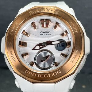 美品 CASIO カシオ Baby-G ベビージー BGA-220G-7A 腕時計 アナデジ クオーツ 多機能 カレンダー ホワイト 新品電池交換済み 動作確認済み