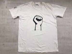 AVNR アメリカンアパレル American Apparel アメカジ ストリート 拳 hand 半袖Tシャツ メンズ コットン100% 大きいサイズ XL 白