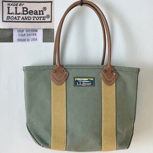 ★並品【定価13,200円 USA製】名作 L.L.Bean LLビーン クラシック レザー ハンドル カタディン ボート アンド トート キャンバス バッグ