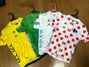 Mサイズ 2018年　ツールドフランス　4賞サイクルジャージ レプリカユニフォーム　le coq sportif