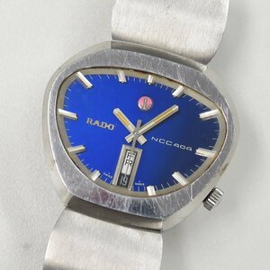 1円 可動品 腕時計 ラドー RADO NCC404 11926 機械式 自動巻 メンズ ブルー 同梱不可
