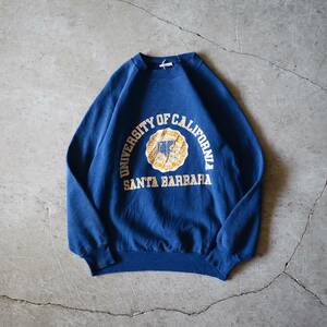 80s カレッジスウェット MADE IN USA 表記L 紺 ProKnit / UNIVERSITY OF CALIFORNIA ビンテージ トレーナー 古着