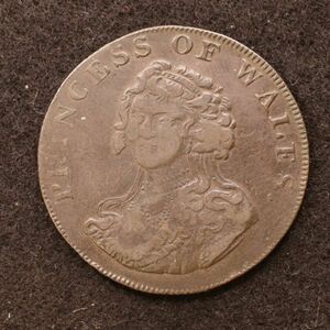 イギリス18世紀地方トークン ミドルセックス 1/2ペニー銅貨（1795）[E4127]コイン