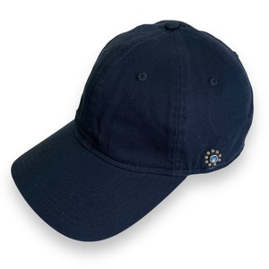 美品 HTC×NEW ERA エイチティーシー ×ニューエラ カスタム 9TWENTY CAP Flower Stone スタッズ キャップ 帽子 ネイビー