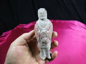 B　北魏加彩文官俑　北魏時代　遺跡発掘品　中国　陶器　副葬品