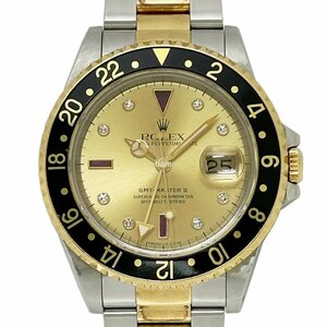 ROLEX ロレックス 16713 Gmt Master II GMTマスター シャンパン 8ダイヤ 3ルビー 自動巻き J61911 セール