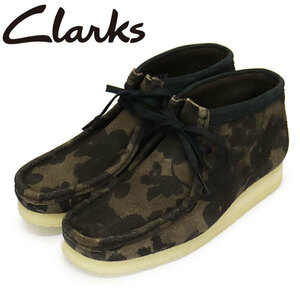 Clarks (クラークス) 26174023 Wallabee Boot ワラビーブーツ レディースシューズ Blk/Khaki Floral CL094 UK5.5-約24.5cm