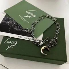 gaing.  crescent necklace silver925