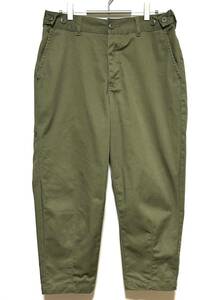 【美品】Dickies TCツイル オープンヘム パンツ（30）オリーブ ディッキーズ テーパード シルエット クロップド ワークパンツ 7分丈