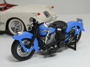 Harley Davidson 1/24 ハーレー ダビッドソン Panhead FL 1948 パンヘッド ブルー USA ジオラマ ヴィンテージ 60s アメリカン 未展示品