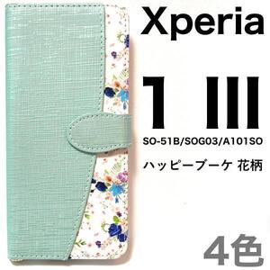 xperia 1 iii ケース SO-51B/SOG03 花柄 ケース 内部はソフトケースなので着脱が簡単。